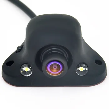 Mini CCD ccd di visione di 360 Gradi Auto Videocamera Vista Posteriore Fotocamera Frontale Vista Frontale Laterale Telecamera di Retromarcia della Macchina Fotografica di Backup 2 LED