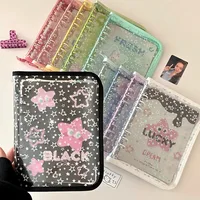 A5 Star Transparent Cover Binder Photocard Holder Idol Kpop Photo Album Photo Collect Book Zipper Bag Storage School Stationery 2