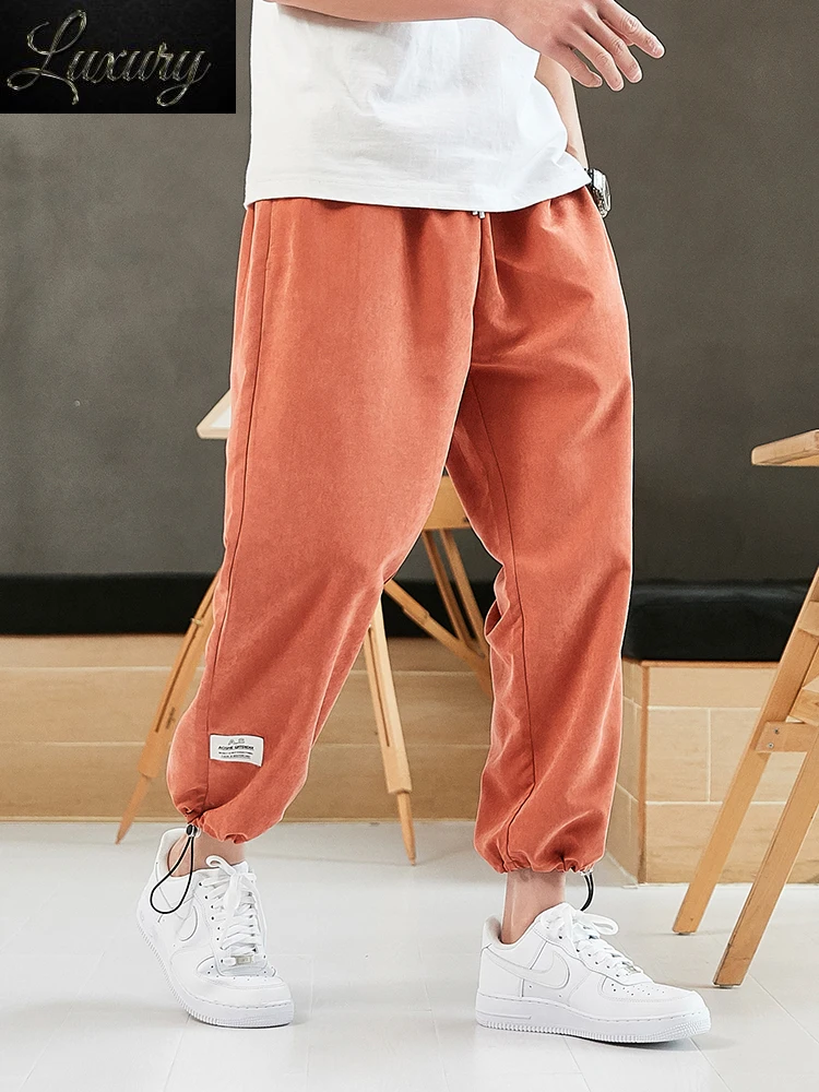 

Spring Summer Hip Hop Harem Pants Men Joggers Ankle-Length Trousers Male Casual Baggy