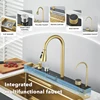 Golden Stainless Steel Kitchen Sink Smart Digital Display Integrated Kitchen Sink Set Multi-functional Wash Basin 2