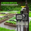 Eshico HCT-M09 4-Outlet Water Timer 2025th Newest 4 Zone Garden Tools Automatic Irrigation System Smart Sprinkler Super Timeing 3