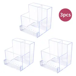 Translucent Acrylic Nail Drill and Supply Organizer with 3 - Tier Display Shelf (3pcs)
