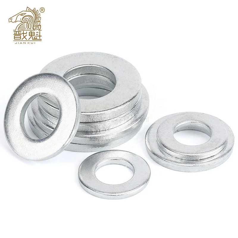 GB97 A2 304 Stainless Steel Plain Washer Gasket Set for M1.6-M24 Screw Bolt 1/50/100pcs stainless steel washers washer gasket set washer gasket