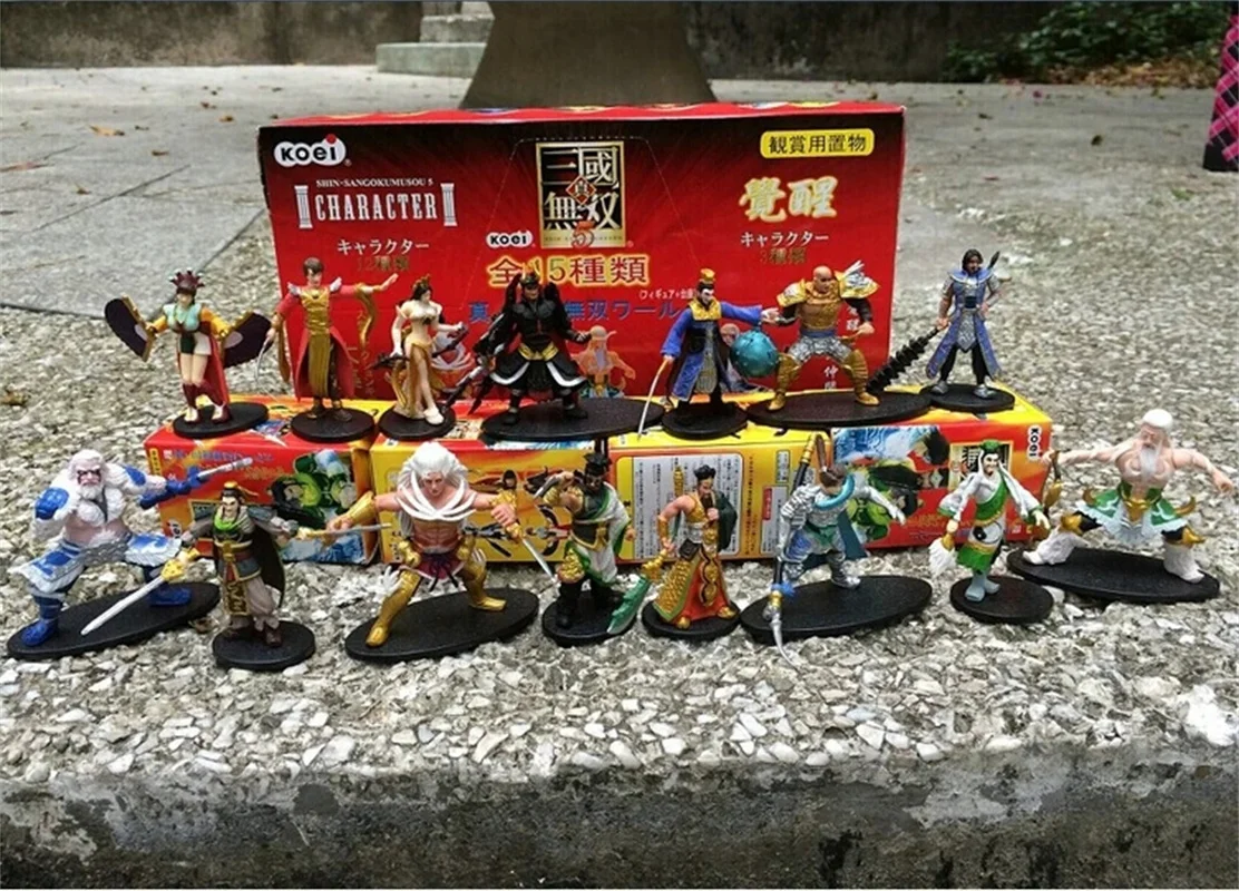 1 набор, Подарочная коробка, экшн-фигурка династии воинов 5, 7 см, из ПВХ, для детей, для косплея, коллекция подарков guanyu diao chan d10