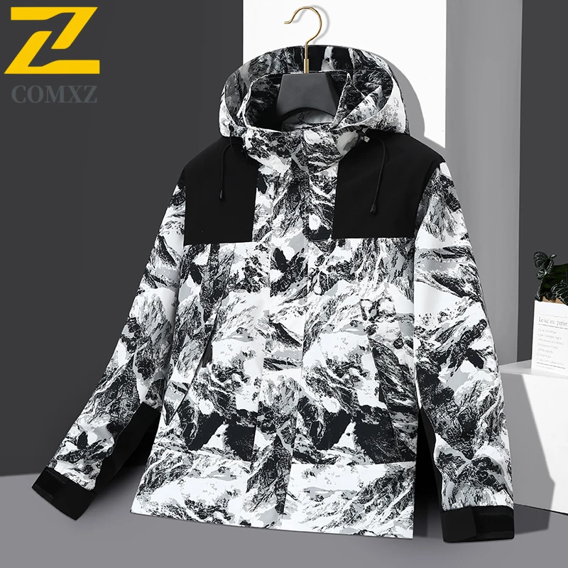 EiAO Windbreaker Couple's Lightweight  Spring Autumn Waterproof Breathable Hiking Jacket Trendy Outdoor Coat for Camping Fishing