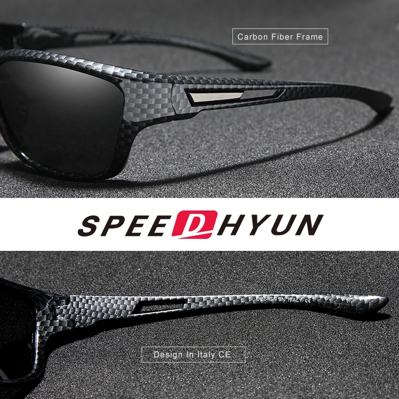 SPEEDHYUN 초경량 편광 선글라스, 남성 패션, 스포츠 랩 스타일 안경, 남성 사이클링 여행 안경, UV400