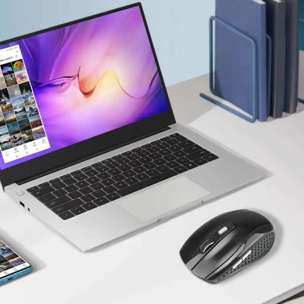 Aubess Mouse da gioco ottico con DPI regolabile a 6 pulsanti Mouse wireless da gioco con ricevitore USB da 2,4 GHz_voghion.com