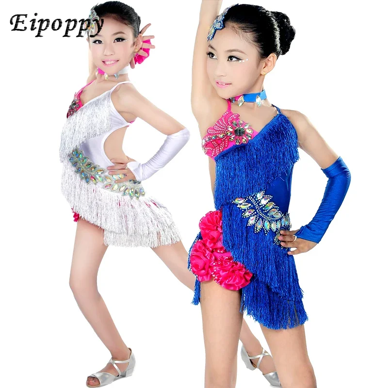 

New Girls Latin Skirts Game Performance Clothing Children Dance Clothes Children's Clothes and Costumes Tassels