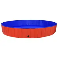 Piscine pliable pour chien pour se rafraîchir en été - Construction en PVC durable avec surface antidérapante et design compact, idéale pour les loisirs en plein air et le rafraîchissement des animaux de compagnie 2