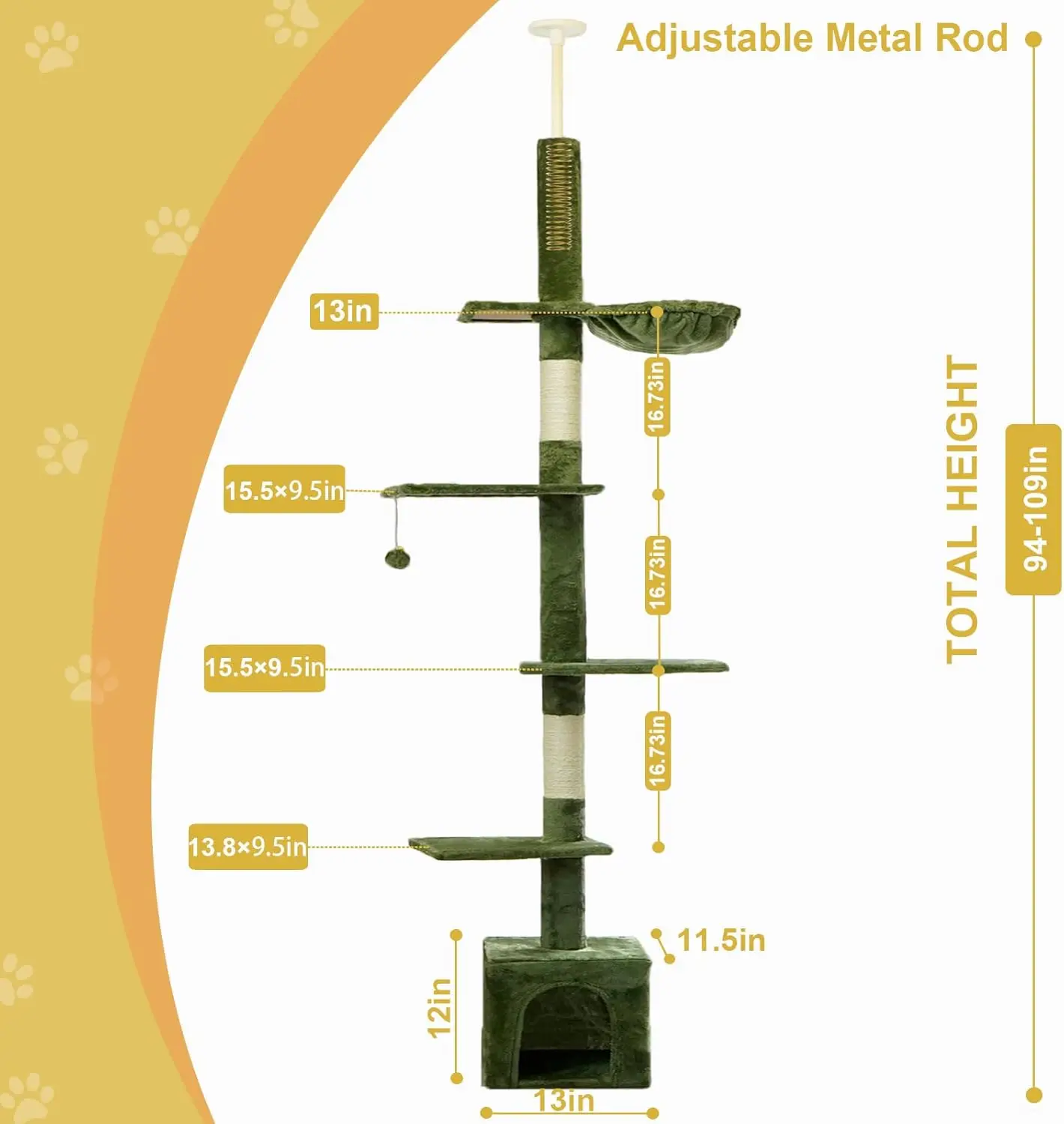 floor to ceiling cat tree