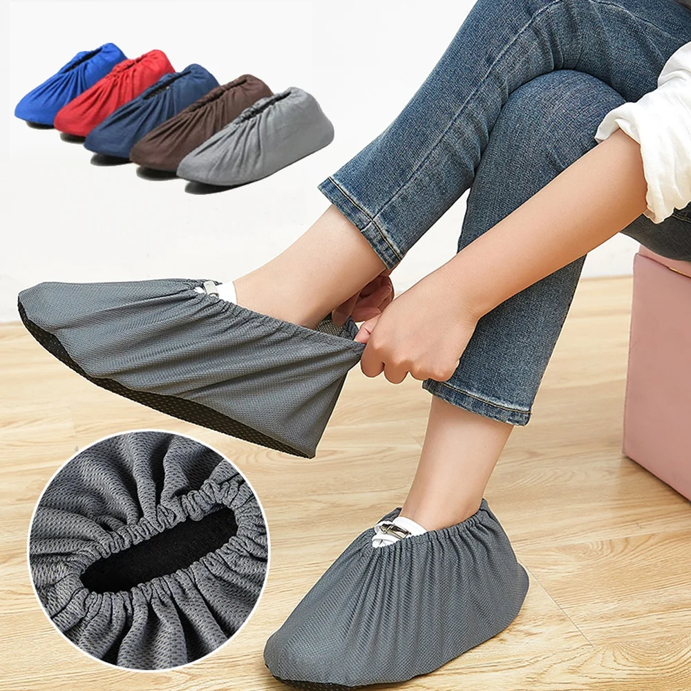 Waterproof Non-slip Shoe Covers for Shoes Dust Proof Reusable Rain Boots Cover Men Women Indoor Washable Overshoes Accessories