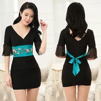 Vêtements de travail pour femmes, chemise, jupe courte imbibée, hôtel, salon de beauté, spa, massage, ongles, bain de pieds, technicien, salopette, uniforme 2