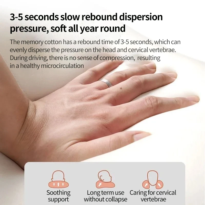 Memory Foam Car Seat Neck Pillow Waist Cushion Car Neck Cushion For Car Supplies Car Lumbar Support Universal Car Assesories