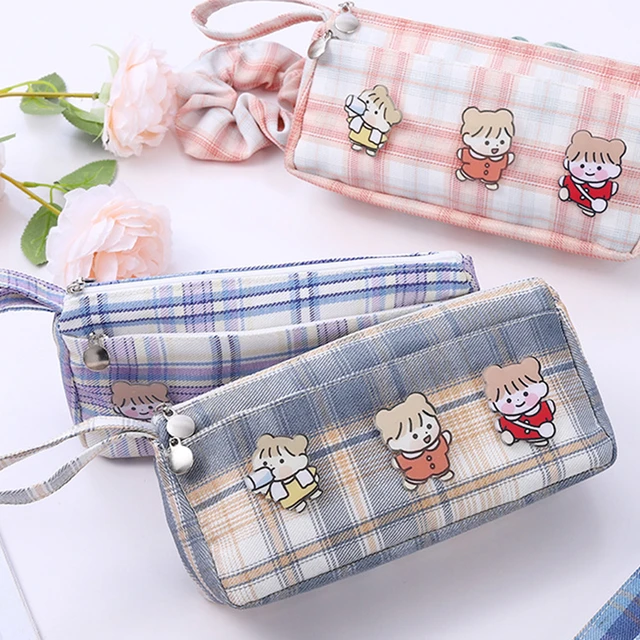 Pencil Pen Bag Pouch Pencil Case Bag Pouch Ladies Women Female Girls  Cosmetic Cute Large-Capacity Stationery Bag Kawaii Students - AliExpress