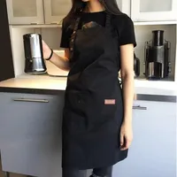 Tabliers de cuisine en toile à la mode pour femmes et hommes, tablier de travail de Chef pour gril, Restaurant, Bar, boutique, cafés, uniforme de Studios d'ongles de beauté 1