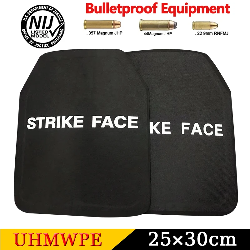 NIJ IIIA UHMWPE 방탄 플레이트, 탄도 전술 언더셔츠 가슴 플레이트, 탄도 쉴드 패드, 탄도 아머 플레이트, 25x30cm