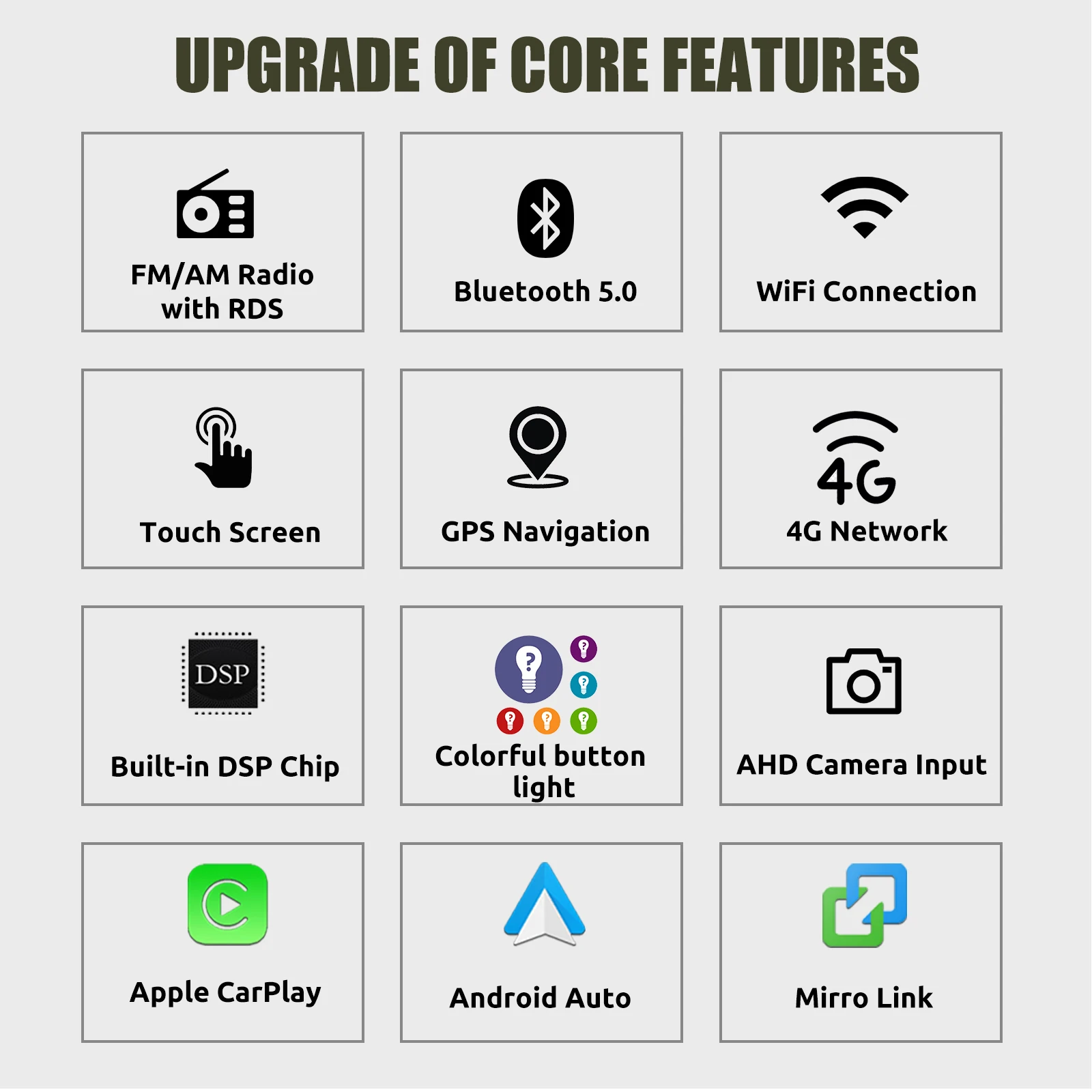 ESSGOO Autoradio Android15 7" 4+64G/6+128G/2+64G für VW Touareg 2003–2010 / T5 Multivan/Transporter 2003–2015 Wireless CarPlay GPS Navigation Android Auto RDS FM Bluetooth RDS Mirror Link Touchscreen Lenkradsteuerung – Detail 9