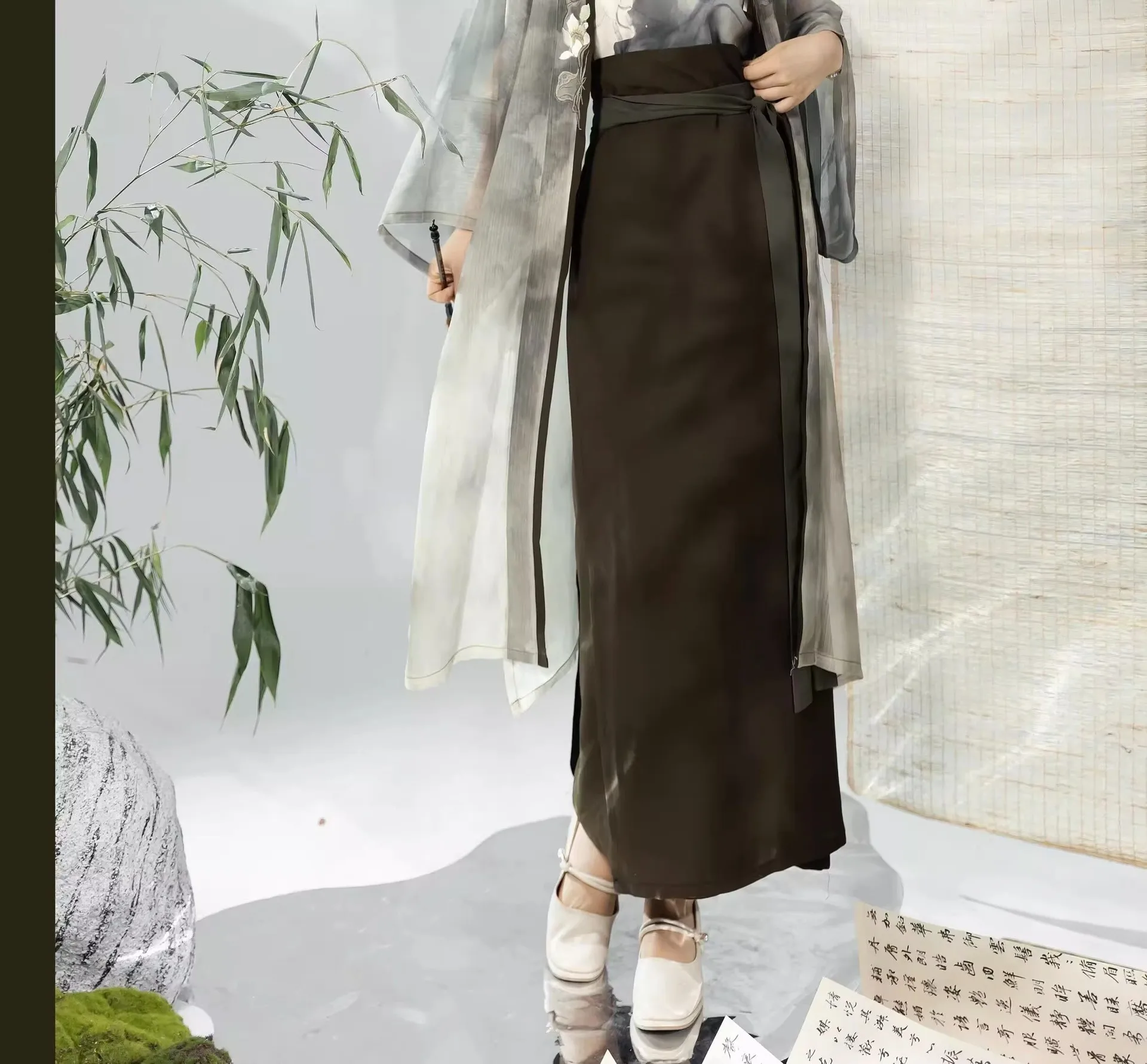 Pmwrun New Style Hanfu Summer Women's Outerwear with Strap and Skirt, Perfect for Both Daily Life and Cosplay клипсы для бюстгальтера strap perfect страп перфект