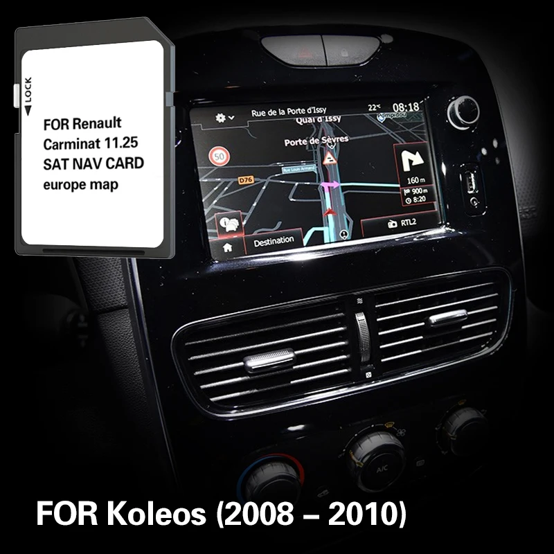 Carminat 11.25 for Renault Koleos 2008 2010 Car Navigation SD Map Card Cover Europe Germany France Poland