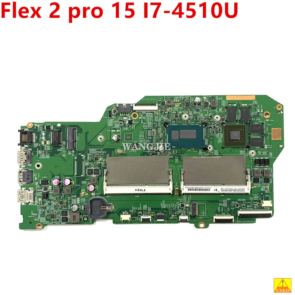 

Used For Lenovo Flex 2 Pro 15 Edge 15 13286-1 448.03G01.0011 Laptop Motherboard With SR1EB I7-4510U CPU 940M GPU 100% Tested OK
