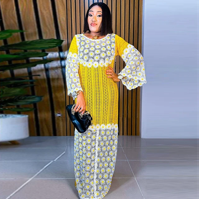 Amaka Lace Boubou Long Dress - Image 2