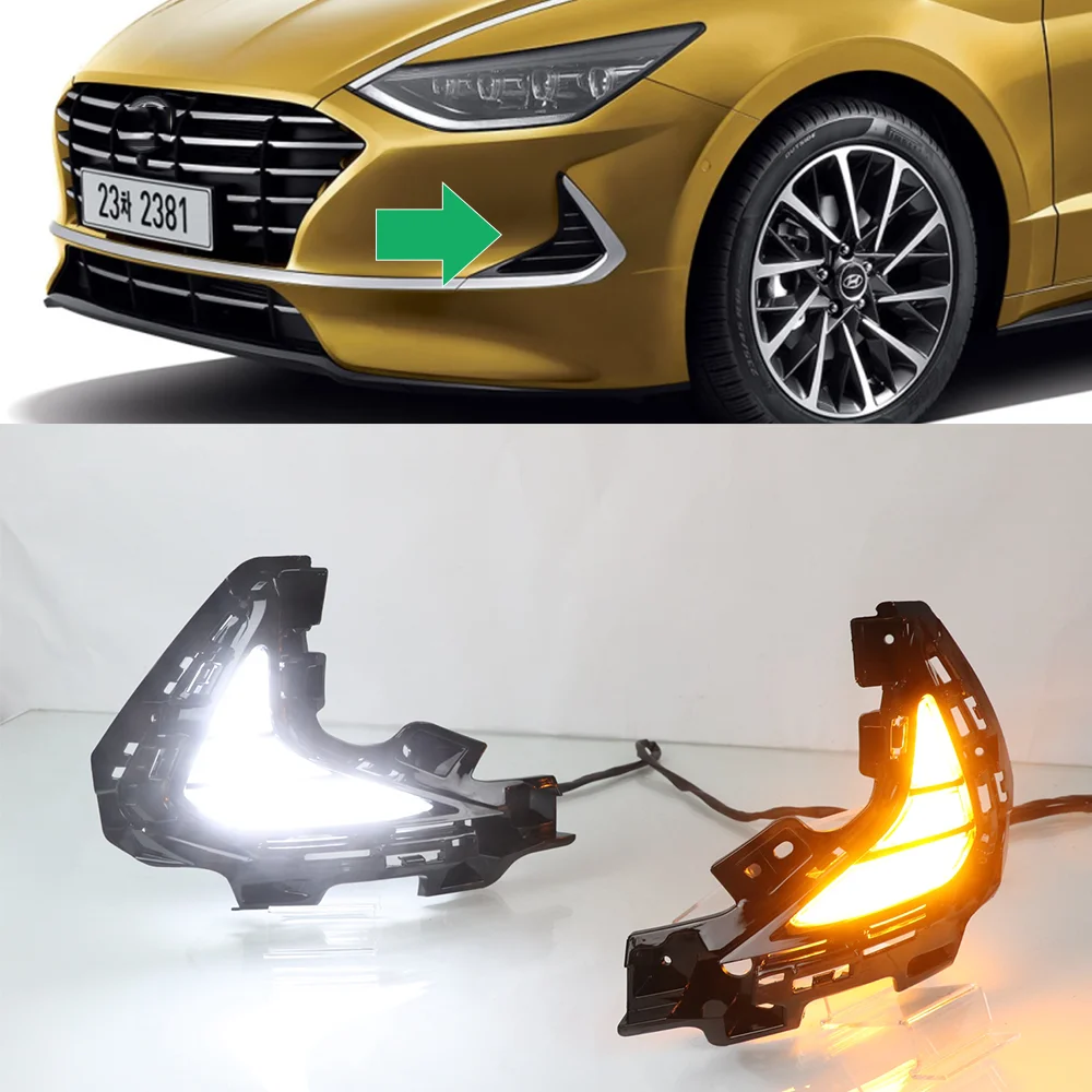 

Auto Daytime Running Light DRL Front Foglight Head Fog Lamp Original Design Body Kit Upgrade For Hyundai Sonata 2020