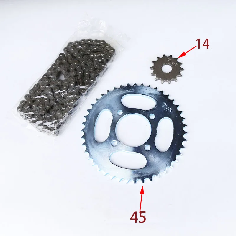 Motorcycle Spare Part Chain Set With Gear Sprocket 45T 14T For Suzuki En125 En 125 125Cc