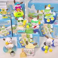 High Quality Replica Pochacco Holiday Beach Blind Box Action Figure Kawaii Desktop Decoration Doll Birthday Gift Kids Toys