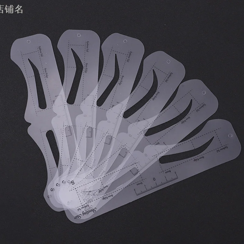 Eyebrow Stencil Tool 6 Style Fixable Reusable Stickers for Eye Brow Stamp Cosmetic