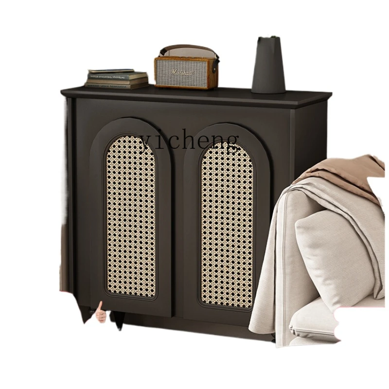 

XL Rattan Dining Side Sofa Side Cabinet Ultra-Thin Household Corner Tea Cabinet Bedside Storage Cabinet