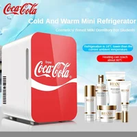 6L mini Refrigerator Portable Coca-Cola Multifunction Refrigerator Warmer Cooler Fridge for Home Car Small Fridge 12V DC 220V 6