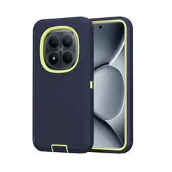 Enhanced Shockproof Armor Case - Heavy Duty 3 - Layer Protective Shell - Redmi 15C 4G （173mm） (Dark Blue green)