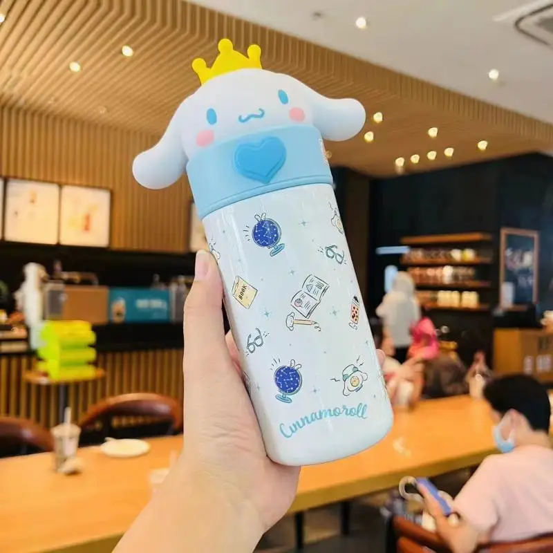 

350Ml Cinnamoroll Thermos Cup Kawaii Sanrio My Melody Kuromi High Capacity Portable Non Slip Heat Insulation Drop Resistance