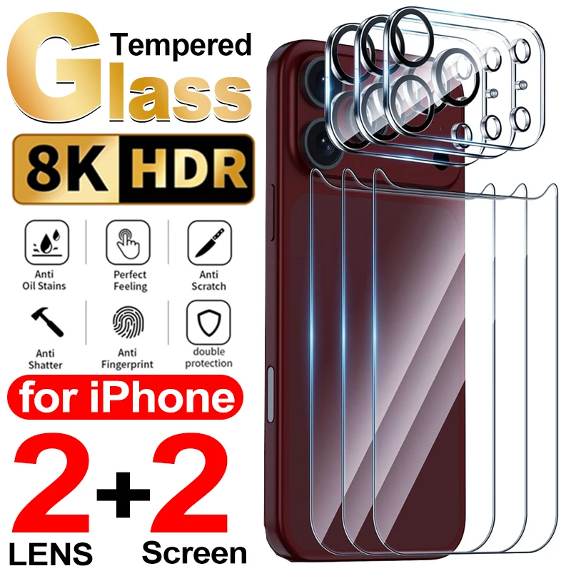 Enhanced Back Protective Tempered Glass with Camera Lens Film Protector