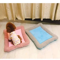 Cooling Pad Bed for Dogs Cats Puppy Kitten Cool Mat Pet Blanket Ice Silk Material Soft for Summer Sleeping Pink Blue Breathable 5