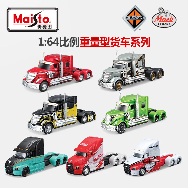 Maisto 1:64 Mack International Lonestar Tractor Truck Simulazione Diecast Car Modello In Lega Di Metallo Auto Giocattoli Per Bambini Collezione Regali