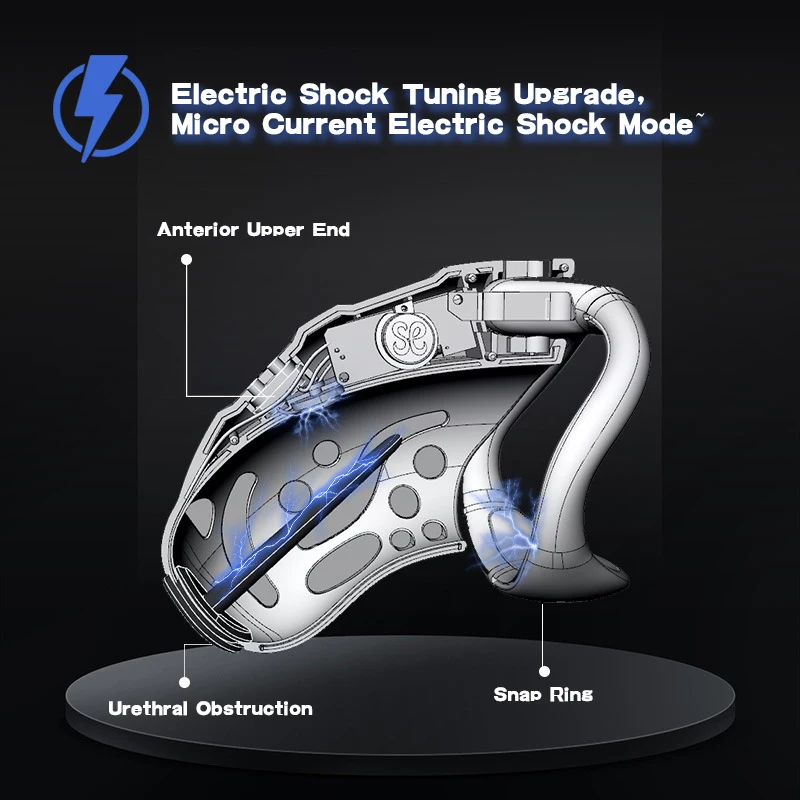 Penis Chastity Cage Chastity Lock Sex Toy Chastity Cage Accessory Sevanda 2.0 Intelligence Electricshock Chastity Cage Abstinence Remote Control Penis Lock with Urethral Blockage Male Cock Cage