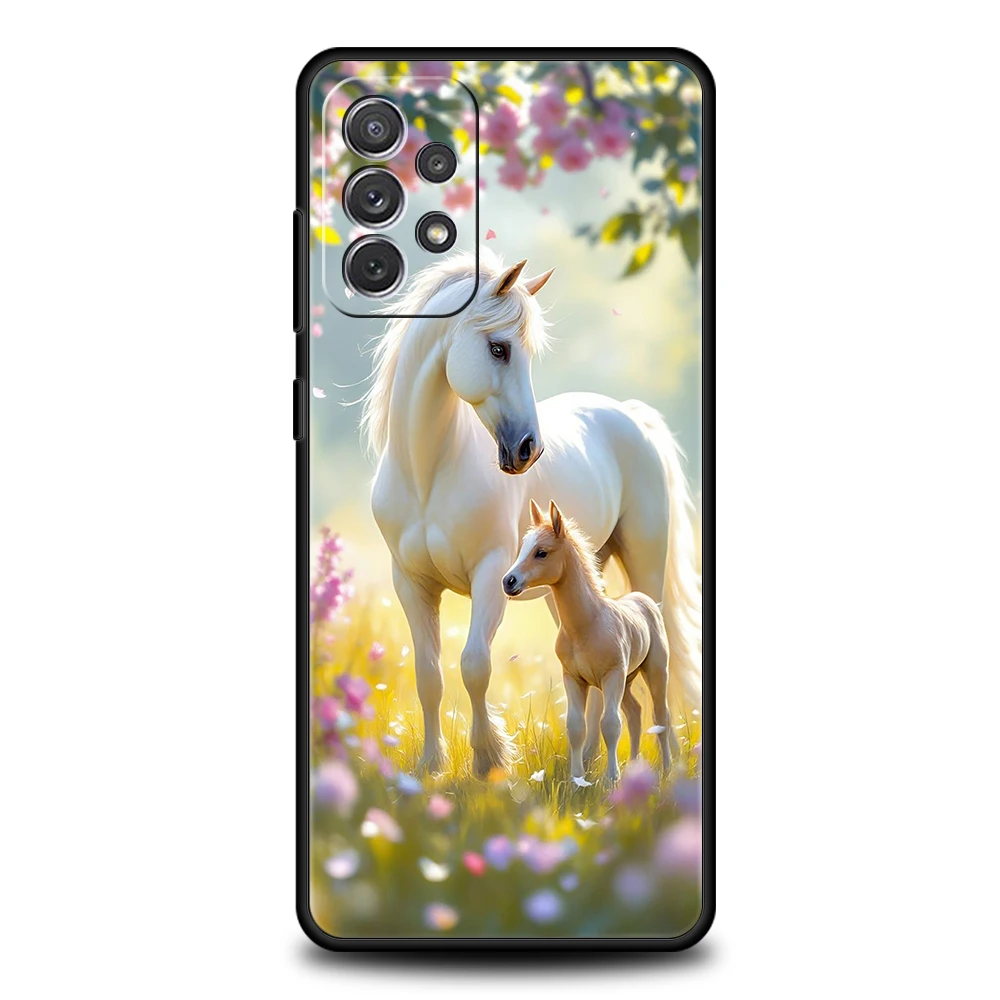 Elegant Horse Design Soft TPU Phone Case - Durable Protection
