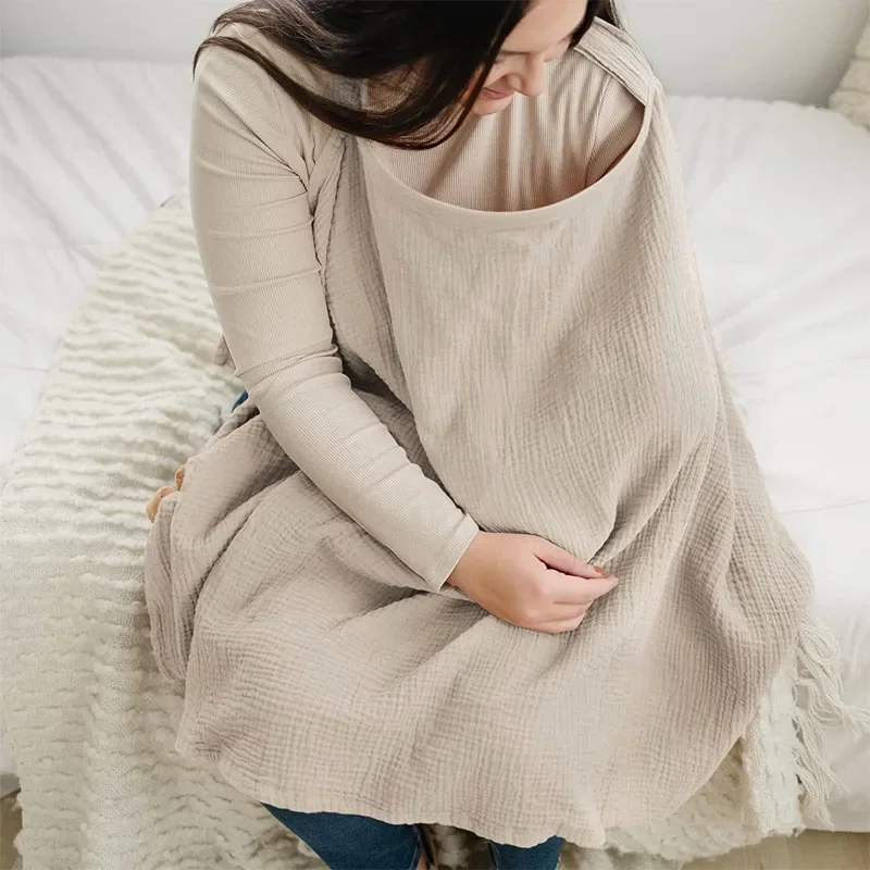 Nursing Cover Breastfeeding Cotton Baby Feeding Nursing Shawl Adjustable Privacy Apron Baby Carseat Covers Stroller Blanket