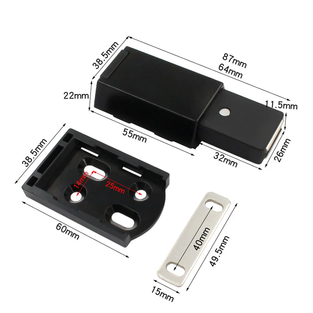 Magnetic Door Catches Heavy Duty Push To Open Cabinet Catch For Obscure Door Rebounder For Closing Home Hardware