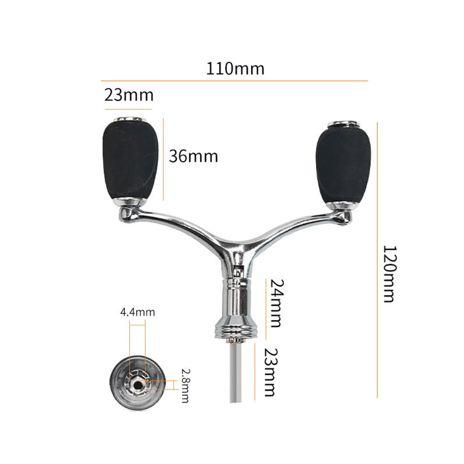 FUUGlan Pesca Spining Reel Knob Vite Per Mulinello Impugnatura Impugnatura Mulinello Da Pesca Maniglia Tappi a Vite Semi-Metallo Mulinello Da Pesca Maniglia Dado
