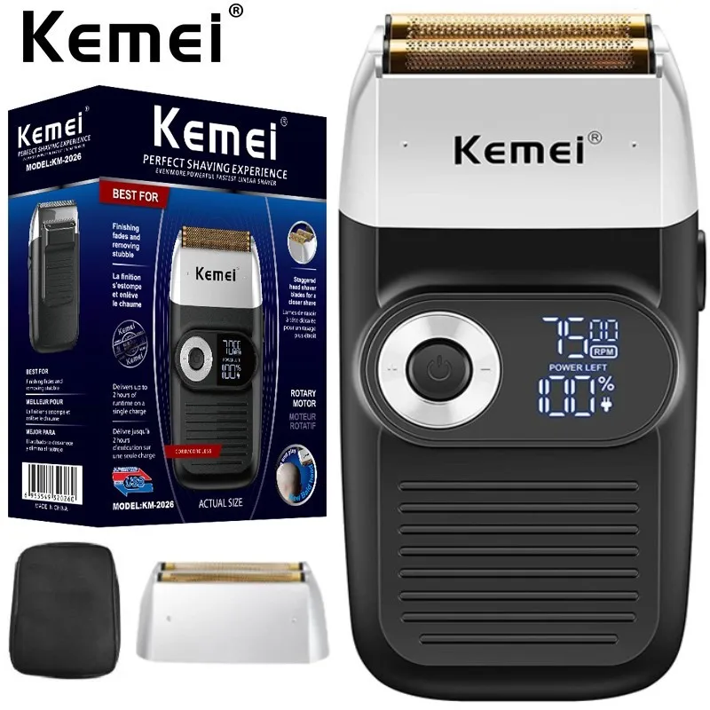 

Kemei Electric Shaver Trimmer For men hair clipper Men's shaver Barber professional Razor Reciprocating Foil Shaving Machine