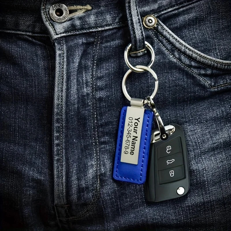 Engravable PU Leather Base for Custom ID Cards and Keychains – Ideal for Business Gifts and Personalization