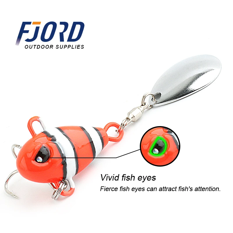 FJORD Tail Spinning 7g 10.5g 14g 21g Balance Rotating Metal Jig VIB Vibration Bait Spinner Spoon New Fishing Tackle Sinking Lure 4