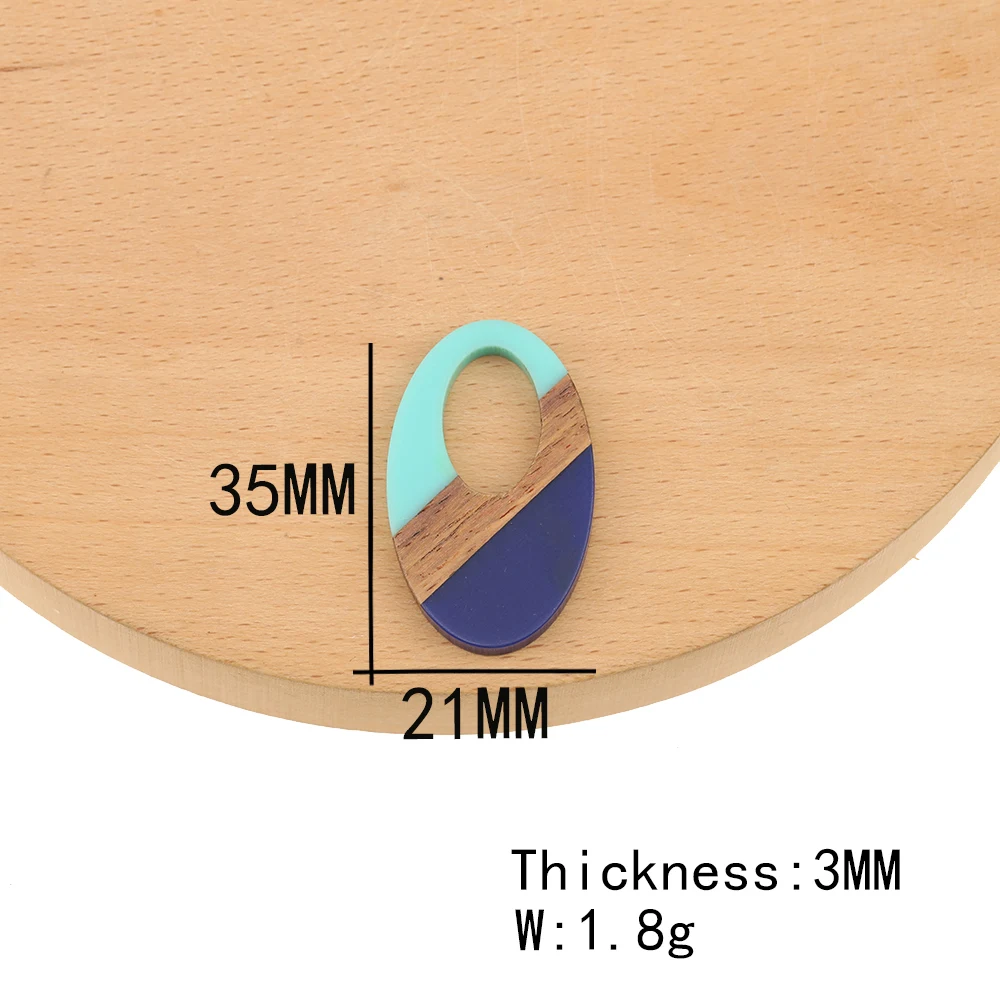 Cordial Design 50Pcs 21*35MM Jewelry Accessories/Natural Wood & Resin/Oval Shape/Hand Made Charms/Jewelry Findings & Components - cordial