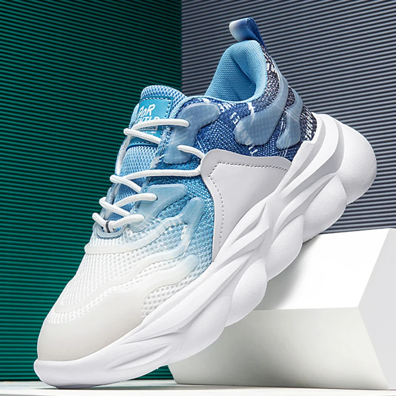 

Men Sneakers Vulcanized Shoes Lace Up Breathable Skateboarding Running Walking Sports Casual Outdoor Shoes Male Plus Size 39-46