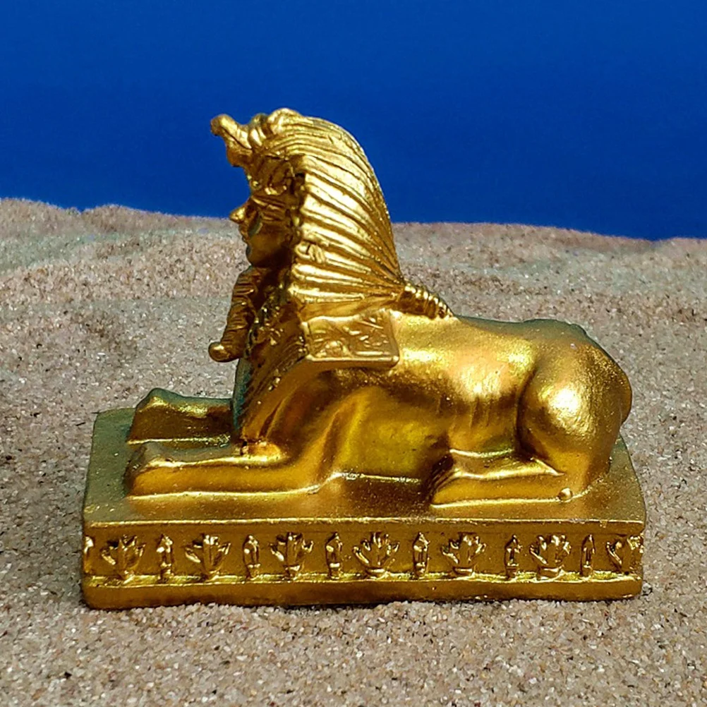 

Resin Sphinx Decoration Resin Craft Cafe Desktop Decoration (Golden)