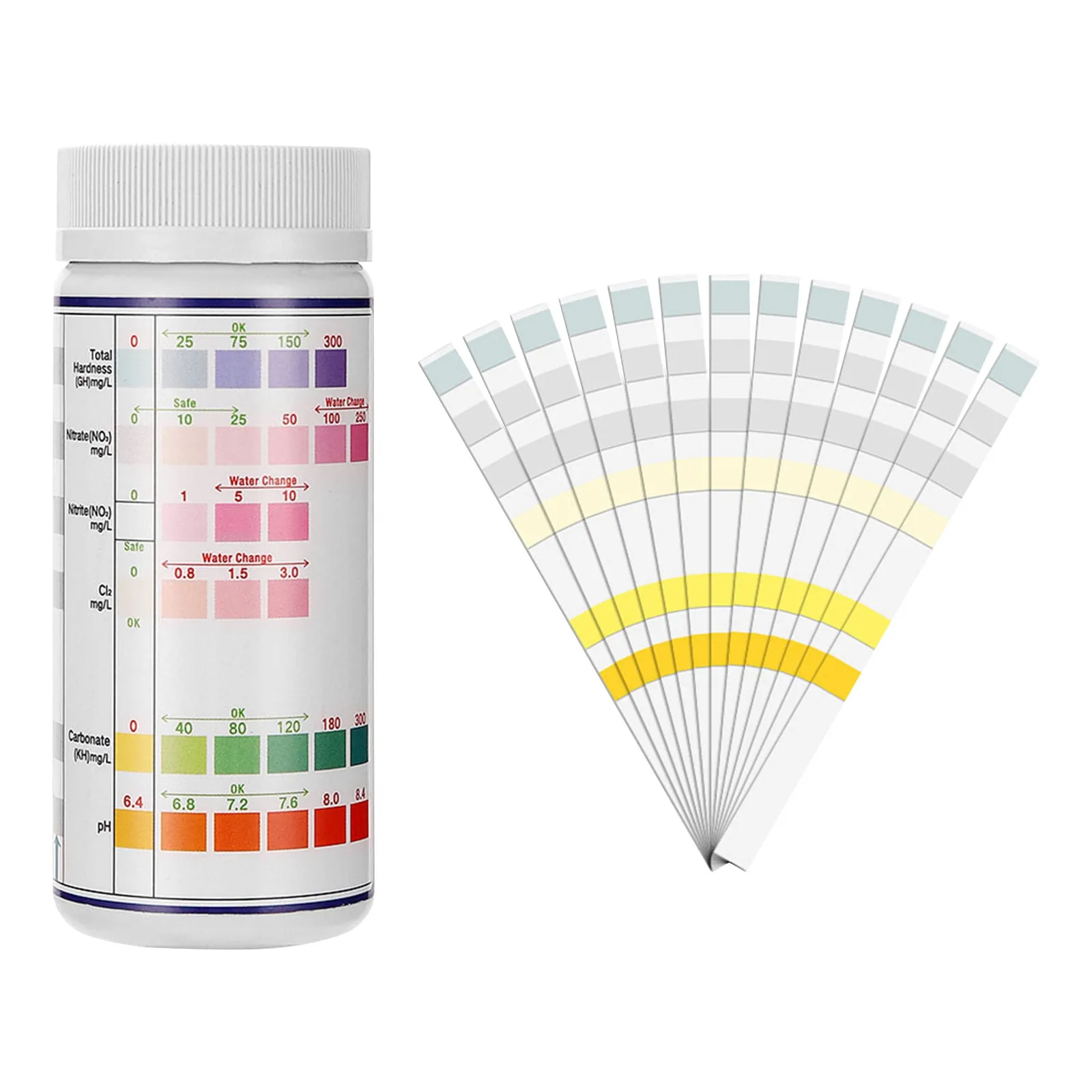quarium Test Strips For Fish: 6 In 1 Fish Tank Water Testing Kit For Aquarium Pond-Accurate Testing Nitrate Nitrite Hardness
