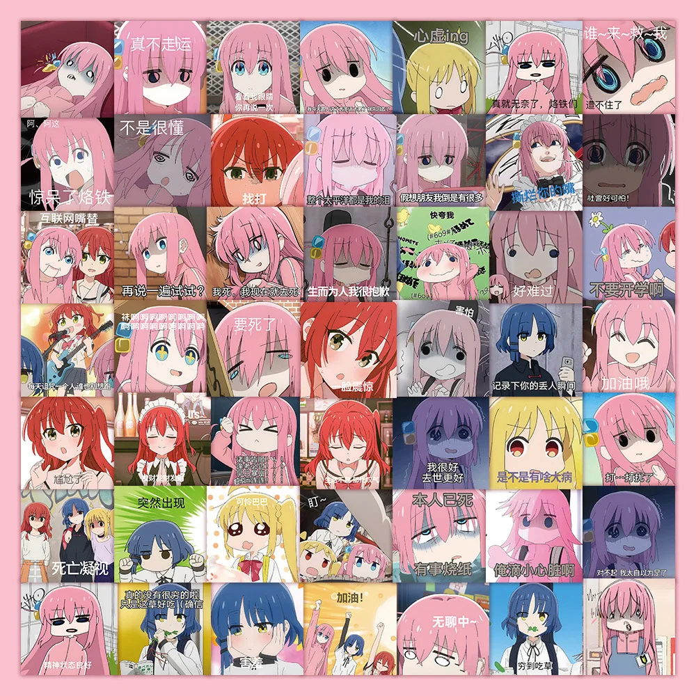 

60Pcs Kawaii BOCCHI THE ROCK! Наклейки для детей в стиле аниме