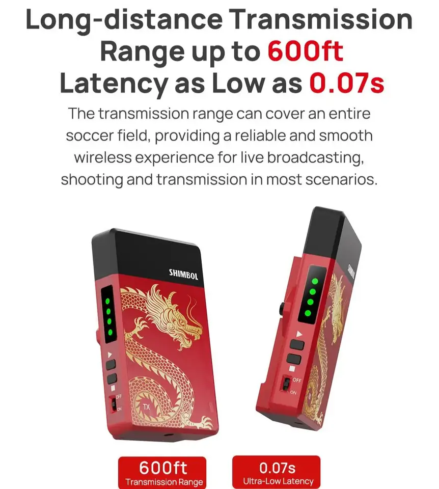 SHIMBOL-TPワイヤレスビデオ伝送システム,1080p,HDMI互換,画像送信機